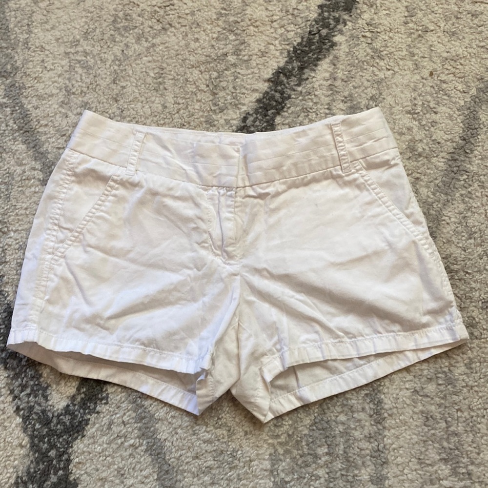 J. Crew White Chino Shorts